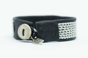 Awake, black, Reindeer leather, Sami Bracelet, tennarmband, Pemberton BC