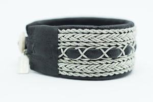 Cloud Burst, Reindeer leather, Sami Bracelet, Pewter Tennarmband Bracelet, Pemberton BC
