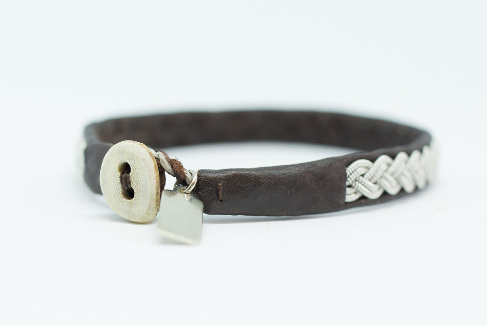 Sami, brown reindeer leather, Sami Bracelet, Tennarmband, Simply Sami Jewelry