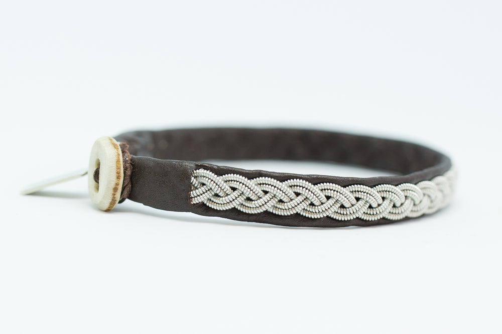 Sami, brown reindeer leather, Sami Bracelet, Tennarmband, Simply Sami Jewelry