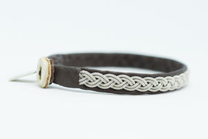 Sami, brown reindeer leather, Sami Bracelet, Tennarmband, Simply Sami Jewelry