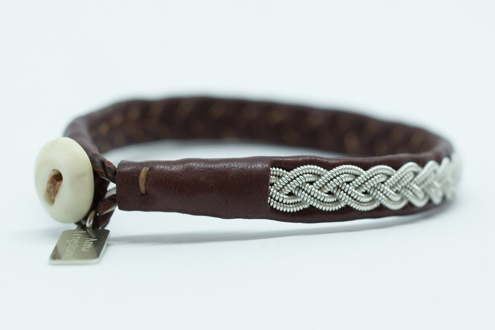 Sami, brown reindeer leather, Sami Bracelet, Tennarmband, Simply Sami Jewelry