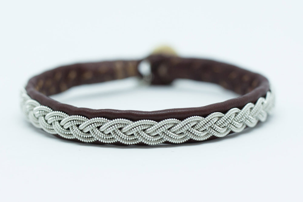 Sami, brown reindeer leather, Sami Bracelet, Tennarmband, Simply Sami Jewelry