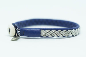 Sami, midnight blue reindeer leather, Sami Bracelet, Tennarmband, Simply Sami Jewelry