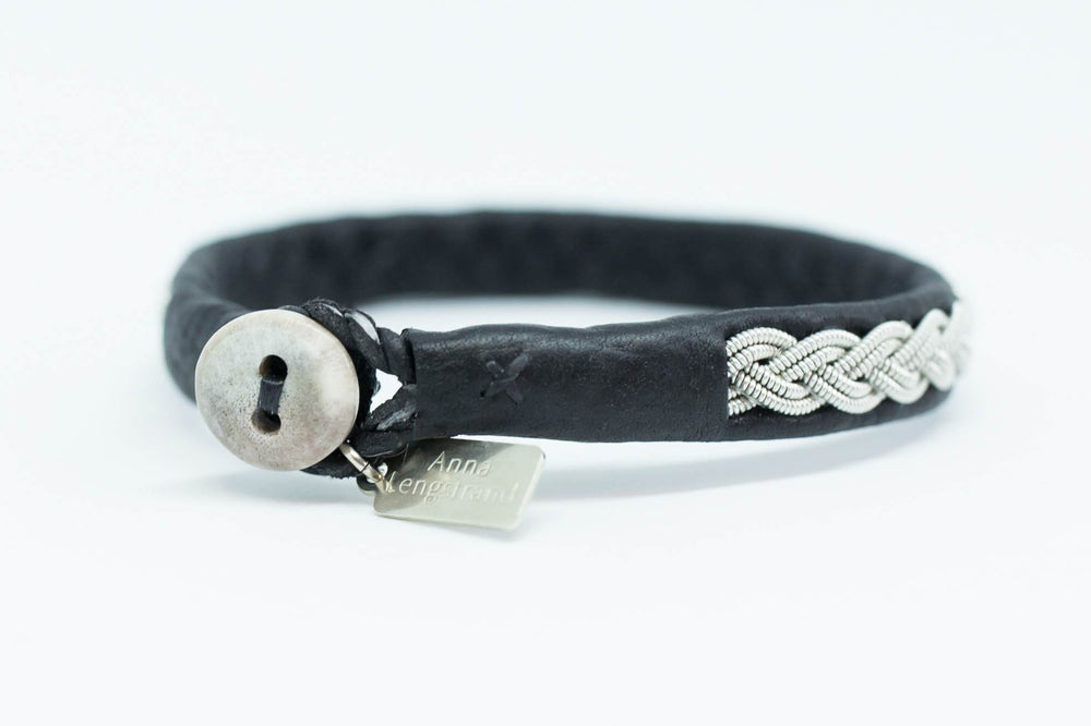 Sami, black reindeer leather, Sami Bracelet, Tennarmband, Simply Sami Jewelry