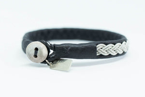 Sami, black reindeer leather, Sami Bracelet, Tennarmband, Simply Sami Jewelry