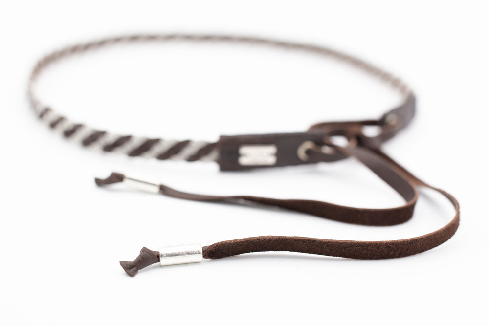 high end hatbands, brown reindeer leather, Simply Sami Jewelry, Pemberton BC